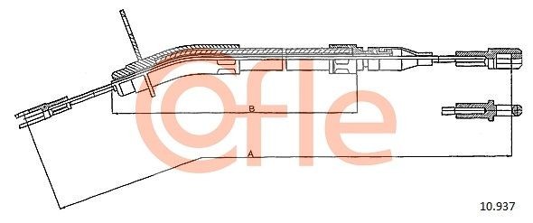 Трос ручного тормоза 10.937 COFLE