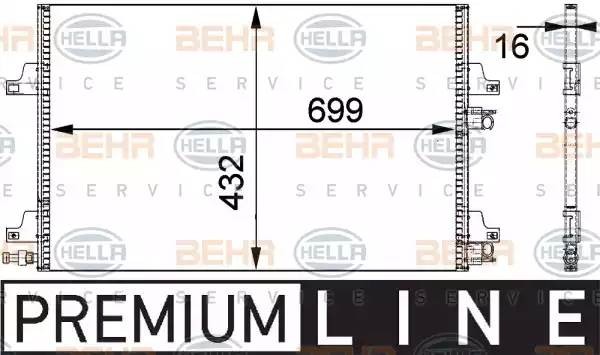 Конденсатор, кондиционер 8FC 351 301-631 HELLA