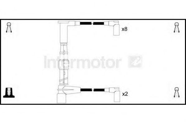 Ккомплект проводов зажигания 73646 STANDARD