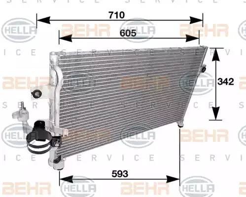 Конденсатор, кондиционер 8FC 351 037-261 HELLA
