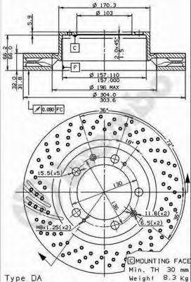 Тормозной диск 09.8420.10 BREMBO