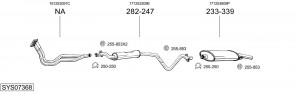 Средний глушитель выхлопных газов 286377 BOSAL