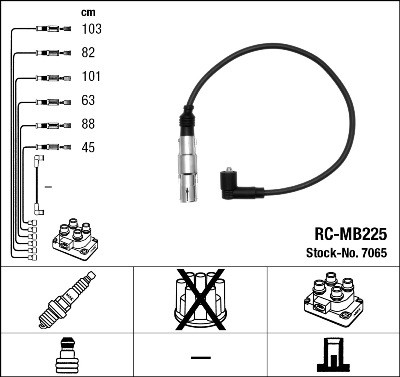Ккомплект проводов зажигания RC-MB225 NGK NTK