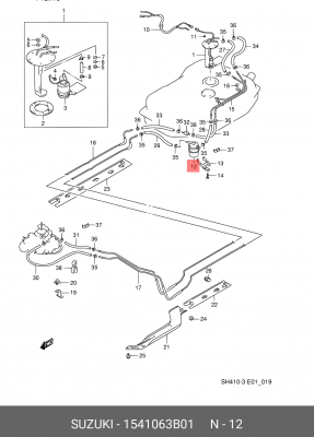 Топливный фильтр 15410-63B01 SUZUKI