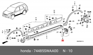 Деталь 74485SWAA00 HONDA