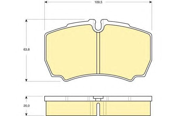Комплект тормозных колодок, диско 6115359 GIRLING