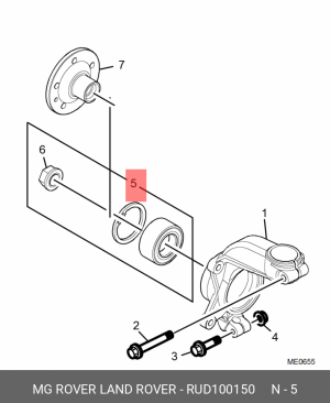 Комплект подшипника ступицы колеса RUD100150 MG ROVER LAND ROVER