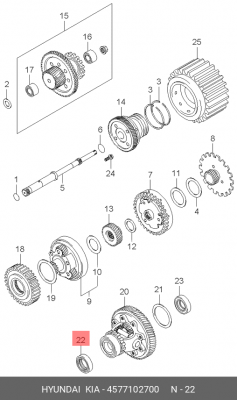 Уплотняющее кольцо, дифференциал 4577102700 HYUNDAI KIA