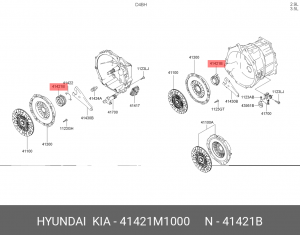 Комплект сцепления 41421M1000 HYUNDAI KIA