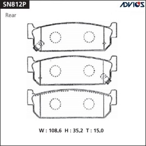 Колодки тормозные дисковые SN812P ADVICS
