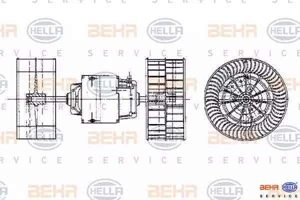 Электродвигатель, вентиляция салона 8EW009159091 HELLA
