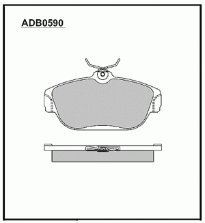 Колодки тормозные дисковые ADB0590 ALLIED NIPPON