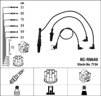 Ккомплект проводов зажигания 7154 NGK NTK