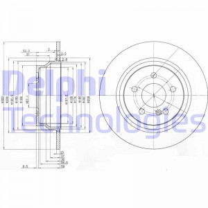 Тормозной диск BG3757 DELPHI