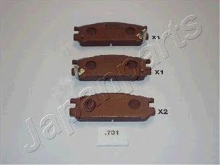 Комплект тормозных колодок, диско PP-701AF JAPAN PARTS GROUP