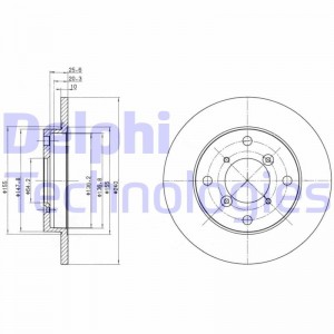 Тормозной диск BG2646 DELPHI