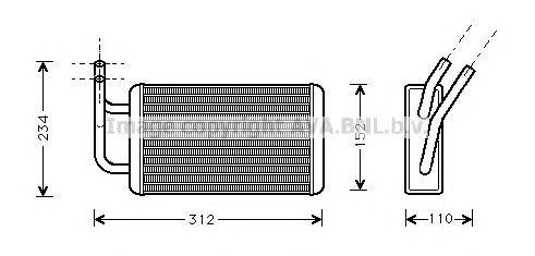 Радиатор отопителя FD6215 AVA