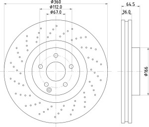 Тормозной диск MDC1666 MINTEX