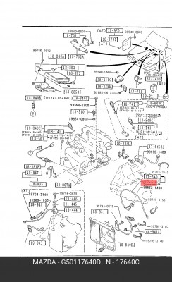 Выключатель, фара заднего хода G501-17-640D MAZDA