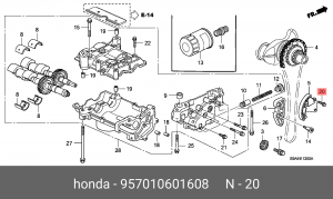 Болт крепления 957010601608 HONDA