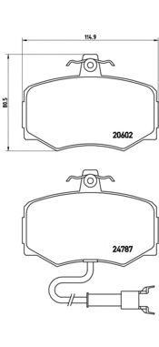 Комплект тормозных колодок, диско P 36 009 BREMBO