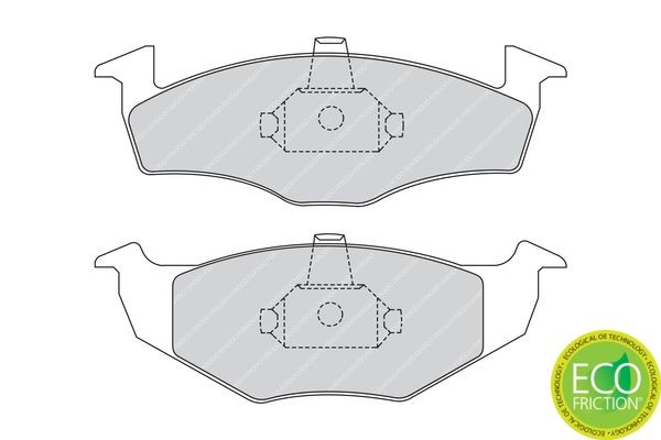 Комплект тормозных колодок, диско FDB1101 FERODO