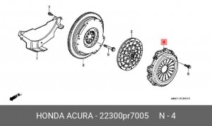 Корзина сцепления 22300PR7005 HONDA