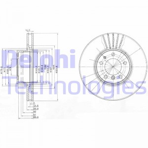 Тормозной диск BG670 DELPHI