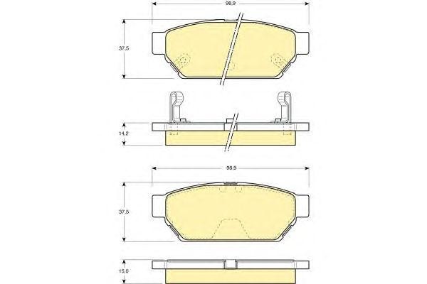 Комплект тормозных колодок, диско 6130459 GIRLING