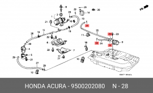 Клипса крепежная 9500202080 HONDA