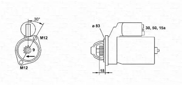 Стартер 943251417010 MAGNETI MARELLI