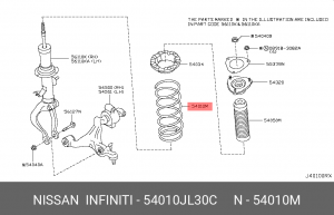 Пружина ходовой части 54010-JL30C NISSAN