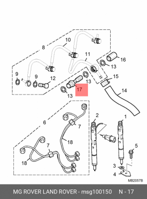 Клапан, система впрыска MSG100150 MG ROVER LAND ROVER