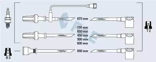 Ккомплект проводов зажигания 85580 FAE