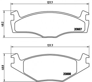 Комплект тормозных колодок, диско P85024 BREMBO