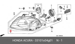 Основная фара 33101S04G01 HONDA