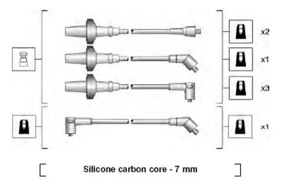 Ккомплект проводов зажигания 941318111000 MAGNETI MARELLI