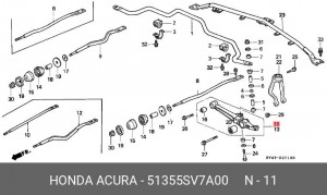 Рычаг независимой подвески колеса, подвеска колеса 51355SV7A00 HONDA