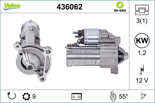 Стартер 436062 VALEO PHC