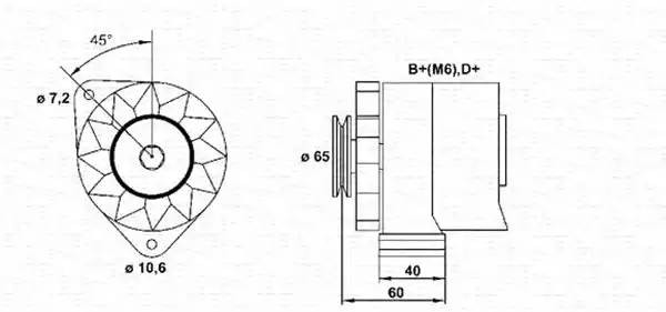 Генератор 943356125010 MAGNETI MARELLI