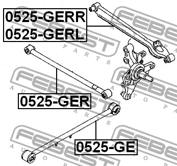 Рычаг подвески 0525-GERL FEBEST