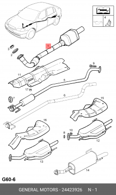 Катализатор 24423926 GENERAL MOTORS