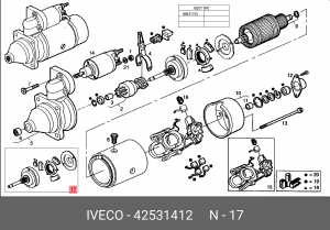 Ремкомплект, стартер 42531412 IVECO
