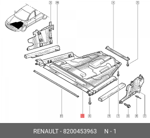 Защита картера двигателя 8200453963 RENAULT