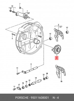 Выжимной подшипник 95011608001 PORSCHE