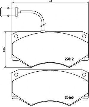 Комплект тормозных колодок, диско P A6 013 BREMBO