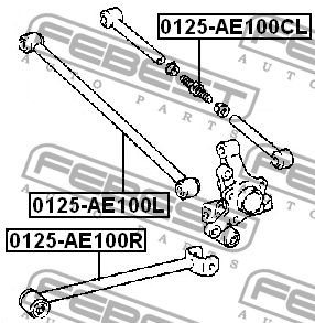 Рычаг подвески 0125-AE100R FEBEST