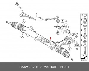 Рейка рулевая 32 10 6 795 340 BMW