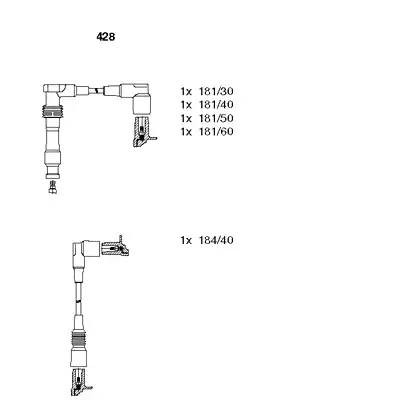 Ккомплект проводов зажигания 428 BREMI