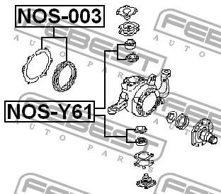 Подшипник ступицы колеса NOS-Y61 FEBEST